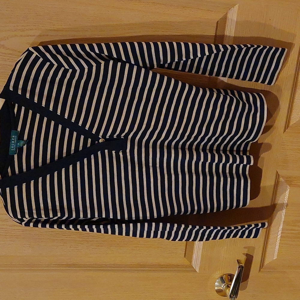 Ladies Ralph Lauren striped v- neck top